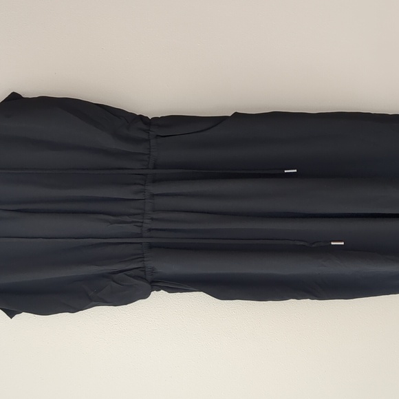 Small Love Tree Black Lace Up Detail Partially Lined Semisheer Jumpsuit - Picture 4 of 13